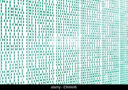 Binäre Computerbildschirm Stockfoto