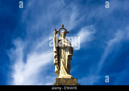 Die Skulptur Corazón de Jesús auf dem Berg Montana del Cristo, San Sebastián De La Gomera, Teneriffa, Kanarische Inseln Stockfoto