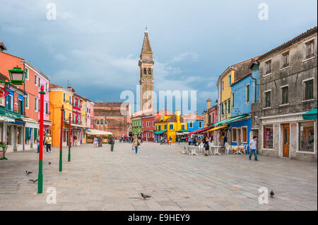 Bunte Häuser von Burano, Venedig, Italien Stockfoto