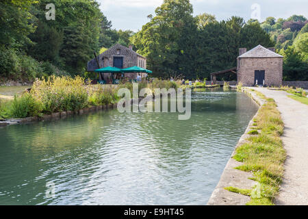 Ende der Cromford Canal, Cromford, Derbyshire, England, UK Stockfoto