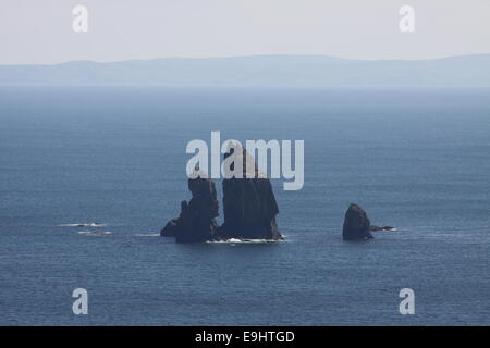 Die Drongs vor der Küste von Northmavine Shetland Schottland Juni 2014 Stockfoto
