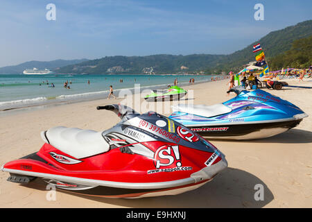 Jetski-Verleih, Patong Beach, Phuket, Thailand Stockfoto