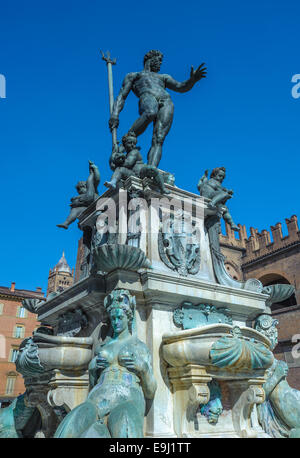 Brunnen von Neptun in Bologna, Italien Stockfoto