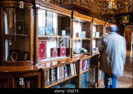 Turin, Italien. 28. Oktober 2014. Königliche Bibliothek von Turin. Präsentation der Ausstellung "Leonardo und die Schätze des Königs," die Ausstellung, die zu den öffentlichen 30. Oktober 2014 eröffnet. Bildnachweis: Wirklich einfach Star/Alamy Live-Nachrichten Stockfoto