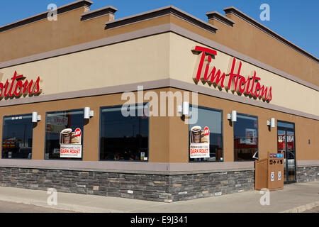 Tim Hortons Café Saskatoon Saskatchewan Kanada Stockfoto