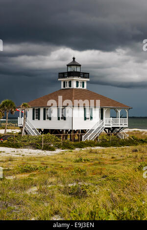 Boca Grande Leuchtturm am Ende der Gasparilla Island FL Stockfoto