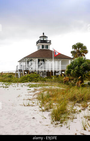 Boca Grande Leuchtturm am Ende der Gasparilla Island FL Stockfoto