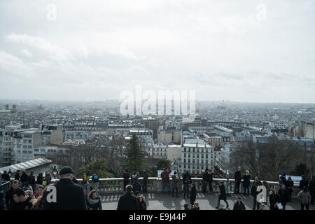 Einen schönen Ausblick über Paris von der Basilika Sacré-coeur Stockfoto