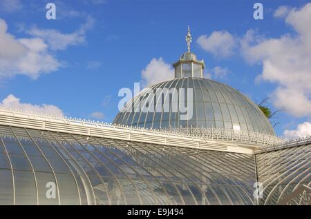 Dach des Kibble Palace in den botanischen Gärten in Glasgow, Schottland Stockfoto