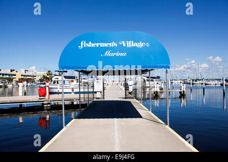 Die Fishermans Village Marina in Punta Gorda FL Stockfoto