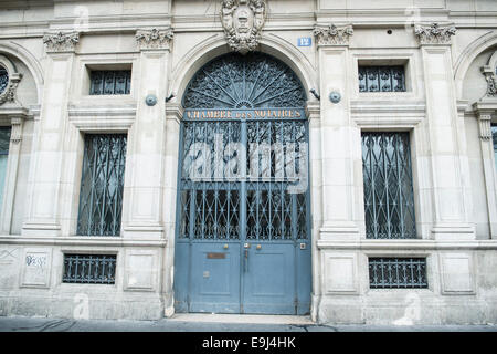 Einzigartige und dekorativen Türen der französischen Stadt der Liebe Paris Stockfoto