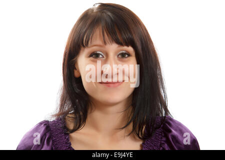 Lächelnde Brünette Stockfoto
