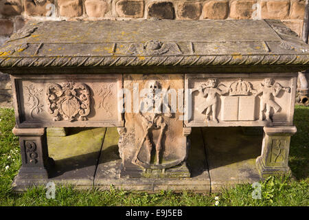 Str. Marys Kirchhof, George Hoppers Tabelle Grab, Barnard Castle, County Durham, UK Stockfoto