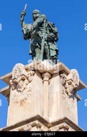 Denkmal für die aragonesischen Admiral Roger de Lluria in Tarragona Stockfoto