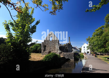 Sommer-Blick über Polizisten Haus, Norman Hall, Stadt Christchurch, Dorset County; England, Großbritannien, Vereinigtes Königreich Stockfoto