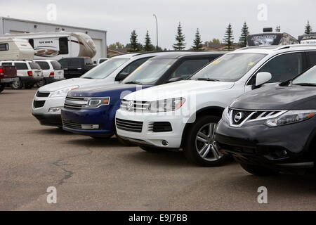 Occasion/Gebrauchtwagen Autohaus Saskatchewan Kanada Stockfoto