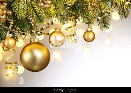 Nahaufnahme von Weihnachten Baumschmuck Stockfoto