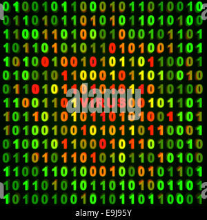 Zusammenfassung Hintergrund Computer - Virus Stockfoto