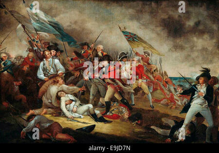 Der Tod von General Warren in der Schlacht von Bunker Hill von John Trumbull Stockfoto