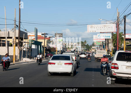 Dominikanische Republik, Osten, San Pedro de Macoris, Strassenszene Stockfoto