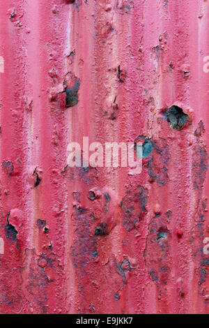 Rostig rot Wellblech Blatt Stockfoto