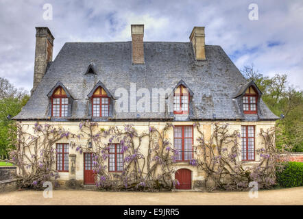 Das Kanzleramt, das Haus von der Immobilien-Verwalter, befindet sich im Garten in der Nähe von Schloss Chenonceau auf der Loir Diane de Poitiers Stockfoto