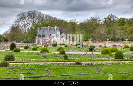 Das Kanzleramt, das Haus von der Immobilien-Verwalter, befindet sich im Garten in der Nähe von Schloss Chenonceau Diane de Poitiers Stockfoto