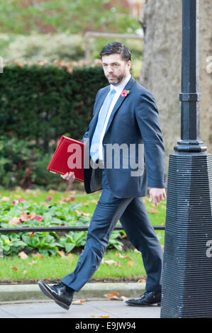 Downing Street, London, UK. 28. Oktober 2014. Minister besucht der wöchentlichen Kabinettssitzung in 10 Downing Street in London. Im Bild: Staatssekretär für Wales - Stephen Crabb. Bildnachweis: Lee Thomas/Alamy Live-Nachrichten Stockfoto