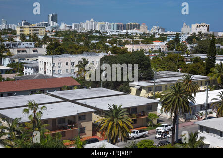 DÄCHERN SOUTH BEACH VIERTEL MIAMI BEACH FLORIDA USA Stockfoto