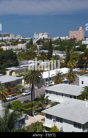 DÄCHERN SOUTH BEACH VIERTEL MIAMI BEACH FLORIDA USA Stockfoto