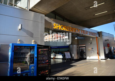 Shoreditch High Street Overground Station in Ost-London Stockfoto