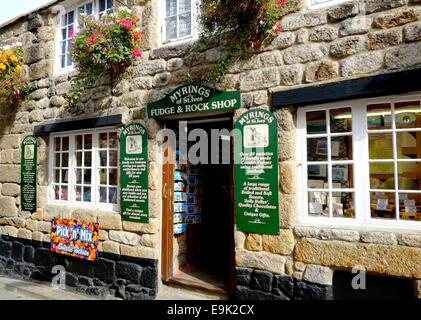 Myrings von St Ives fudge und rock Shop Cornwall England uk Stockfoto