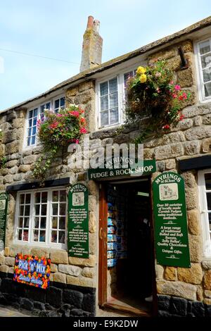 Myrings von St Ives fudge und rock Shop Cornwall England uk Stockfoto