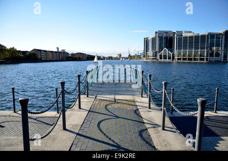 Millwall Dock auf der Isle of Dogs in den Londoner Docklands Stockfoto