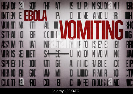 Digital generiert, Ebola-Wort-cluster Stockfoto