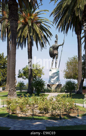 Statue des Achilles in Achilleion Palast auf der Insel Korfu, Griechenland Stockfoto