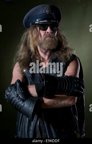 Englische rock-Musiker, Autor, Antiquar, Musikwissenschaftler, Dichter und Kulturwissenschaftler, Julian Cope. Stockfoto