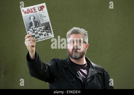 Englische Stand-up- und Impro-Komiker, Schauspieler, Leistung Dichter, Zeichner und Podcaster Phil Jupitus. Stockfoto