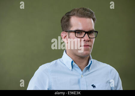 Britischer politischer Journalist, Autor und zeitgenössischen Historiker David Torrance beim Edinburgh International Book Festival. Stockfoto