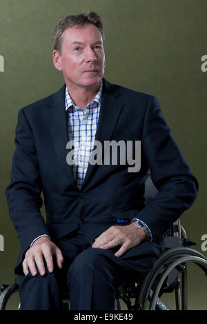 Britischer Journalist und Korrespondent, Frank Gardner, OBE, erscheint das Edinburgh International Book Festival FRGS. Stockfoto