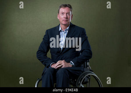 Britischer Journalist und Korrespondent, Frank Gardner, OBE, erscheint das Edinburgh International Book Festival FRGS. Stockfoto