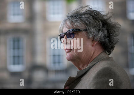 Irische Dichter Paul Muldoon erscheint das Edinburgh International Book Festival. Stockfoto