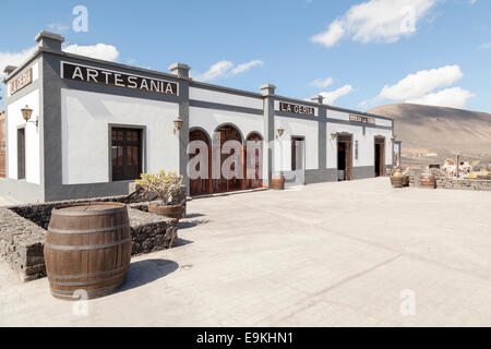 La Geria, Guigan, Weingüter in Lanzarote. Stockfoto