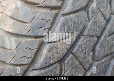 Muster von alten Reifen Texturen hautnah Stockfoto