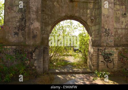 Die einzige verbleibende Pumpe Hausbau in Govan Graving Docks in Glasgow, Schottland Stockfoto