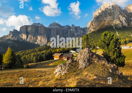 Sellagruppe am Passo Pordoi, Dolomiten, Italien Stockfoto