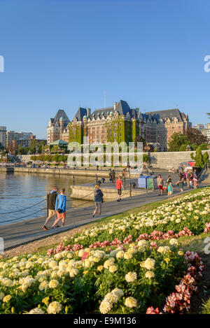 Der innere Hafen und das Fairmont Empress Hotel, Victoria, Britisch-Kolumbien, Kanada Stockfoto