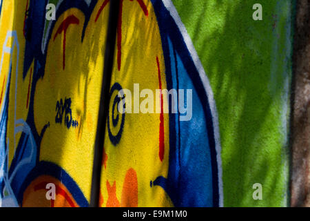 Coloufull Graffiti Berlin Wandleuchte Schatten 2013 Stockfoto