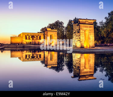 Tempel Debod in Madrid, Spanien. Stockfoto