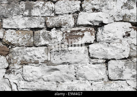 Zusammenfassung Hintergrund von einem gemalten weißen Trockenmauer. Stockfoto